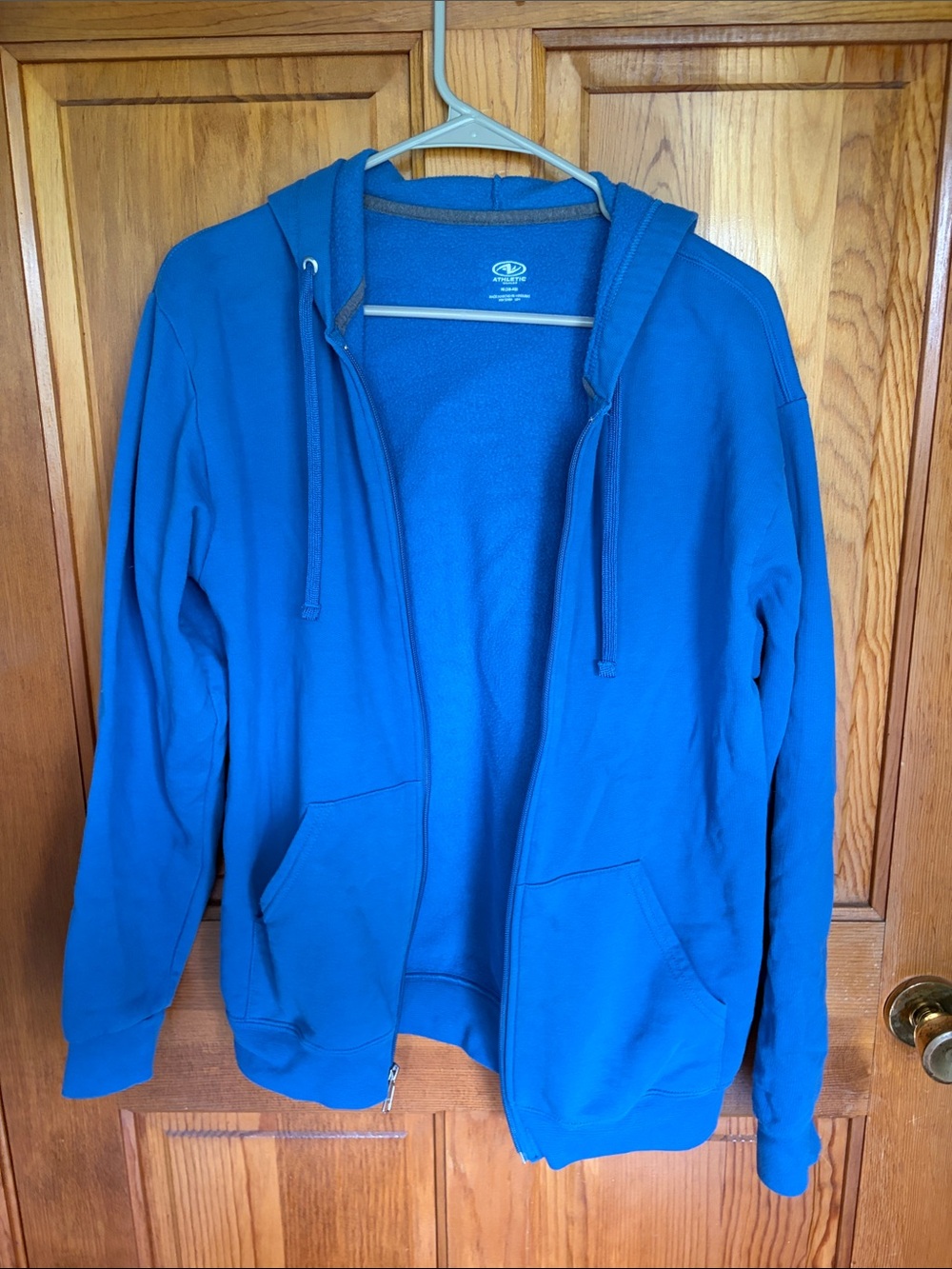 Athletic Works Royal Blue Men’s Zip-Up Hoodie Sweater